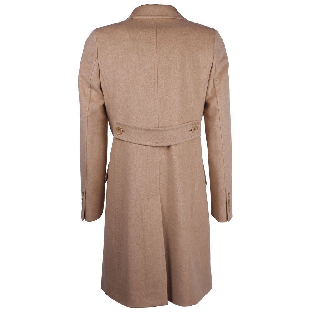 Made in Italy Elegant Beige Woolen Women's Coat