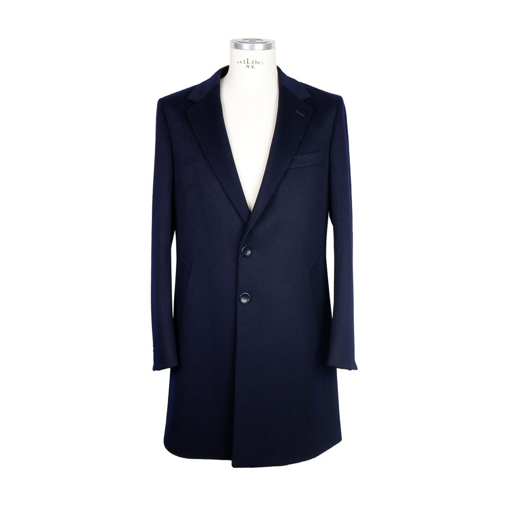 Made in Italy Blue Wool Men Jacket