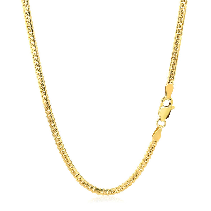 10k Yellow Gold Classic Solid Miami Cuban Chain (2.60 mm)