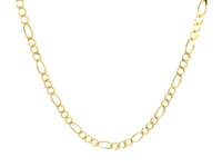 3.0mm 10k Yellow Gold Solid Figaro Chain