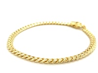 5.0mm 10k Yellow Gold Classic Miami Cuban Solid Bracelet