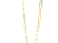 18K Yellow Gold Paperclip Chain (2.5mm)