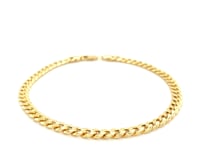 4.5mm 10k Yellow Gold Miami Cuban Semi Solid Bracelet