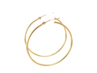 14k Yellow Gold Polished Hoop Earrings (40mm)