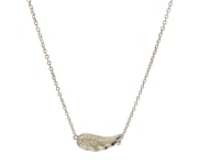 Sterling Silver Textured Angel Wing Necklace