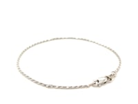 2.0mm 14k White Gold Solid Diamond Cut Rope Bracelet