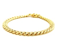 6.6mm 10k Yellow Gold Semi Solid Miami Cuban Bracelet