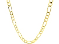 5.4mm 10k Yellow Gold Lite Figaro Chain