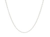 18k White Gold Round Cable Chain 1.5mm