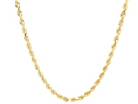 2.75mm 10k Yellow Gold Solid Diamond Cut Rope Chain