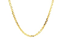 2.6mm 18k Yellow Gold Diamond Cut Cable Link Chain