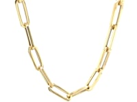 14K Yellow Gold Wide Paperclip Chain (6.1mm)