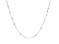 14k White Gold Diamond-Cut Alternating Bead Chain 1.2mm