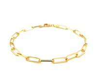 14K Yellow Gold Paperclip Bracelet (3.5mm)