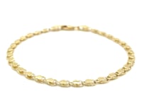 3.3mm 14k Yellow Gold Heart Bracelet