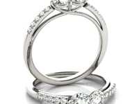 14k White Gold Two Stone Round Diamond Ring (5/8 cttw)