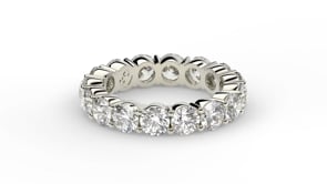 Round Cut Lab Grown Diamond Eternity Ring in 14k White Gold (4 cttw FG/VS2)