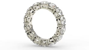 Round Cut Lab Grown Diamond Eternity Ring in 14k White Gold (6 cttw FG/VS2)