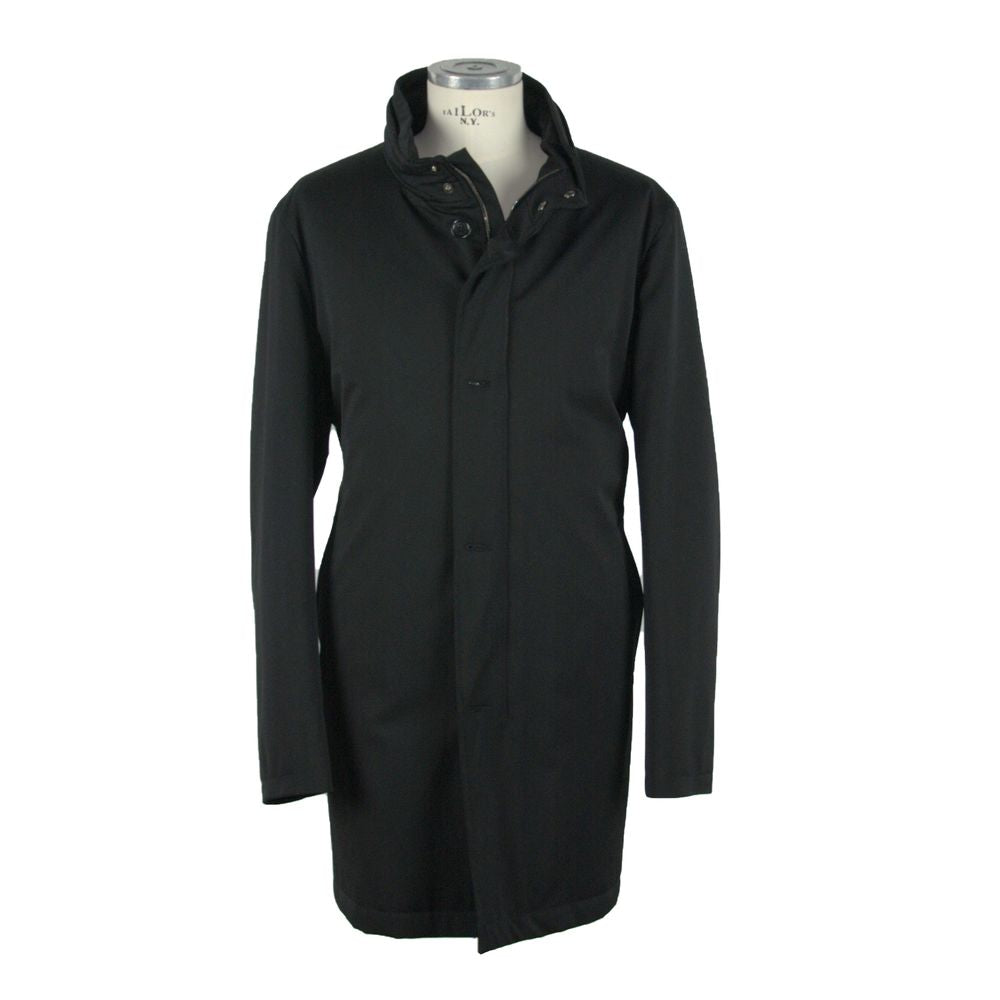 Made in Italy Elegant Black Wool-Blend Jacket