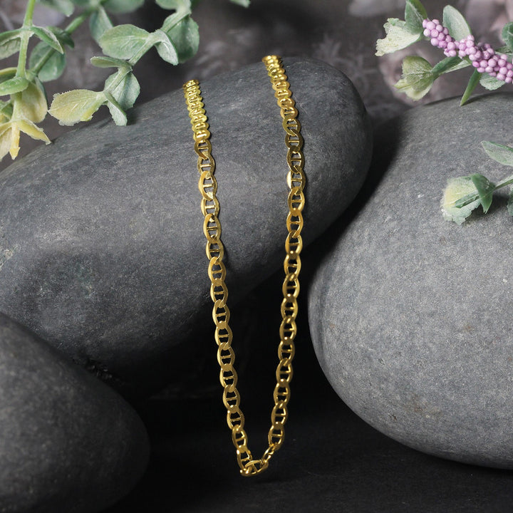 3.2mm 10k Yellow Gold Mariner Link Chain