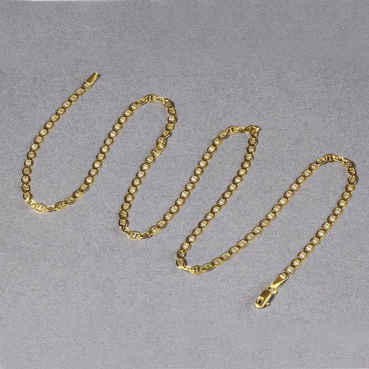 3.2mm 10k Yellow Gold Mariner Link Chain