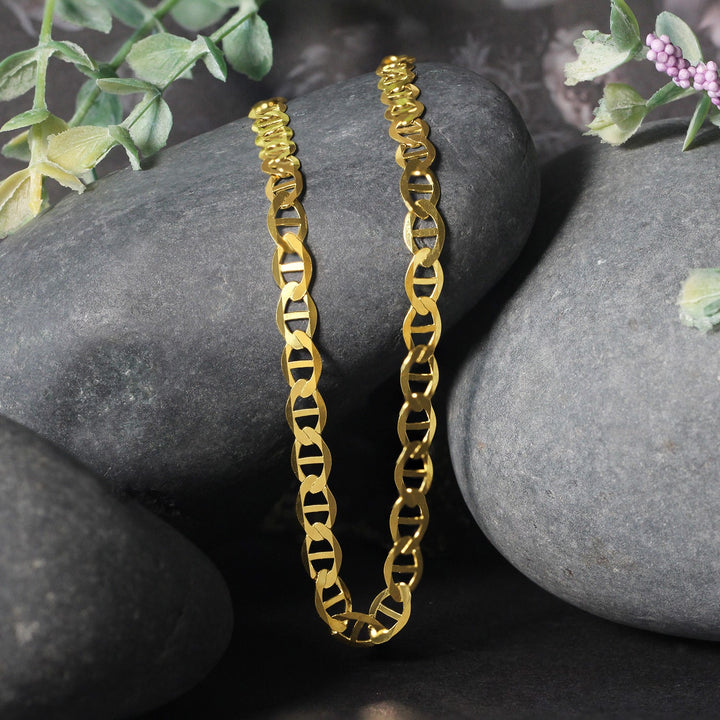 5.5mm 14k Yellow Gold Mariner Link Chain