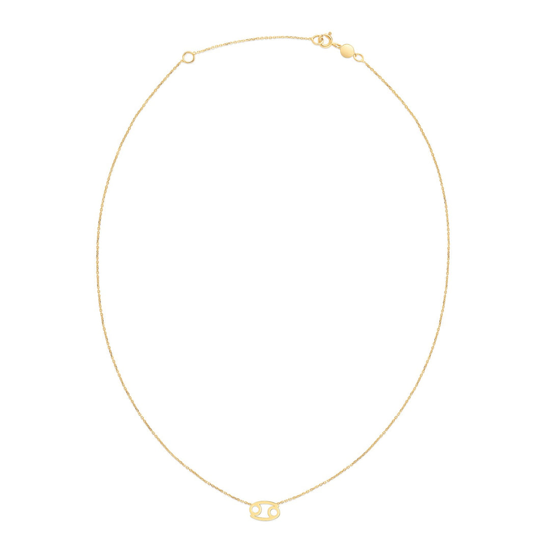 14K Yellow Gold Cancer Necklace