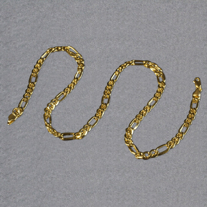 5.4mm 14k Yellow Gold Lite Figaro Chain