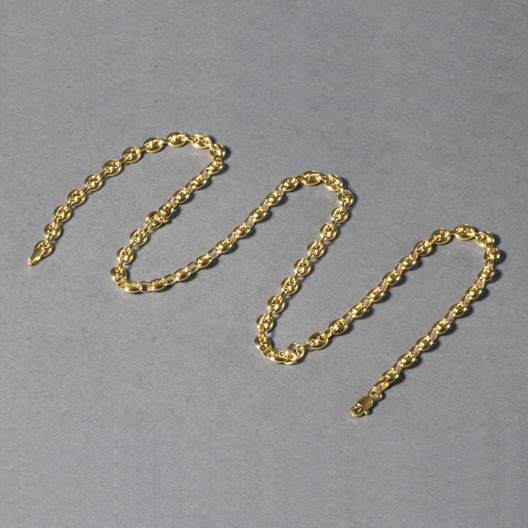 4.7mm 14k Yellow Gold Puffed Mariner Link Chain