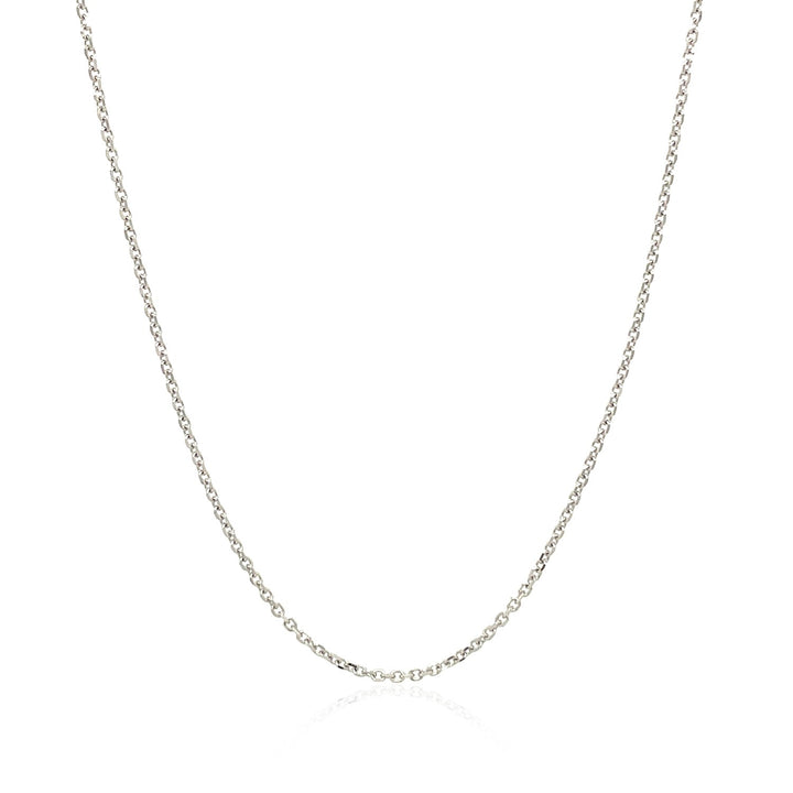 10k White Gold Cable Chain 1.1mm