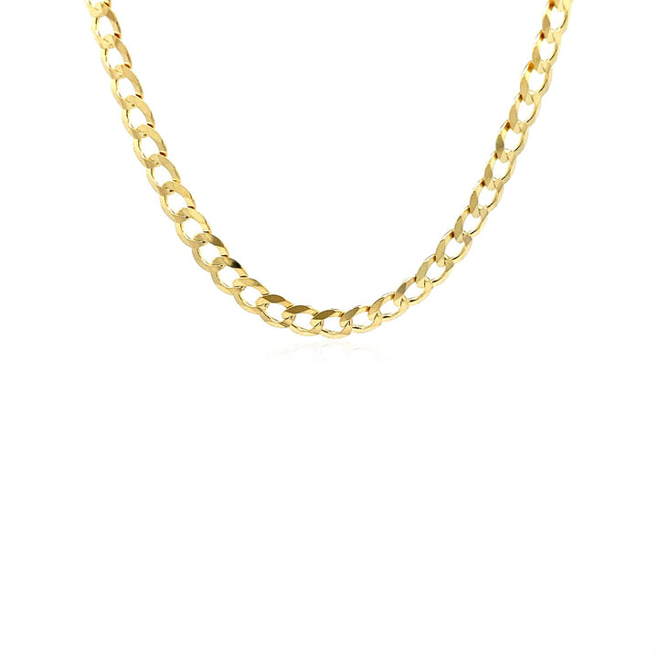 4.7mm 14k Yellow Gold Solid Curb Chain