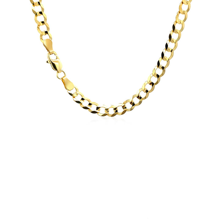 4.7mm 14k Yellow Gold Solid Curb Chain