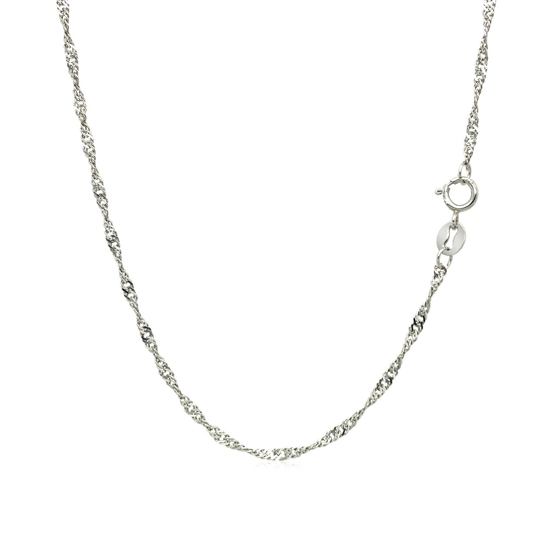 10k White Gold Singapore Chain 1.5mm