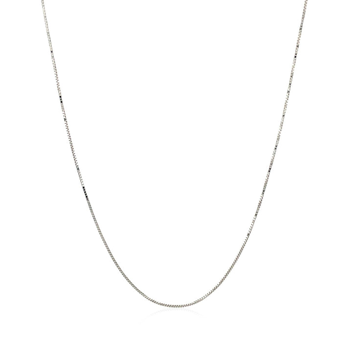 14k White Gold Classic Box Chain 0.45mm