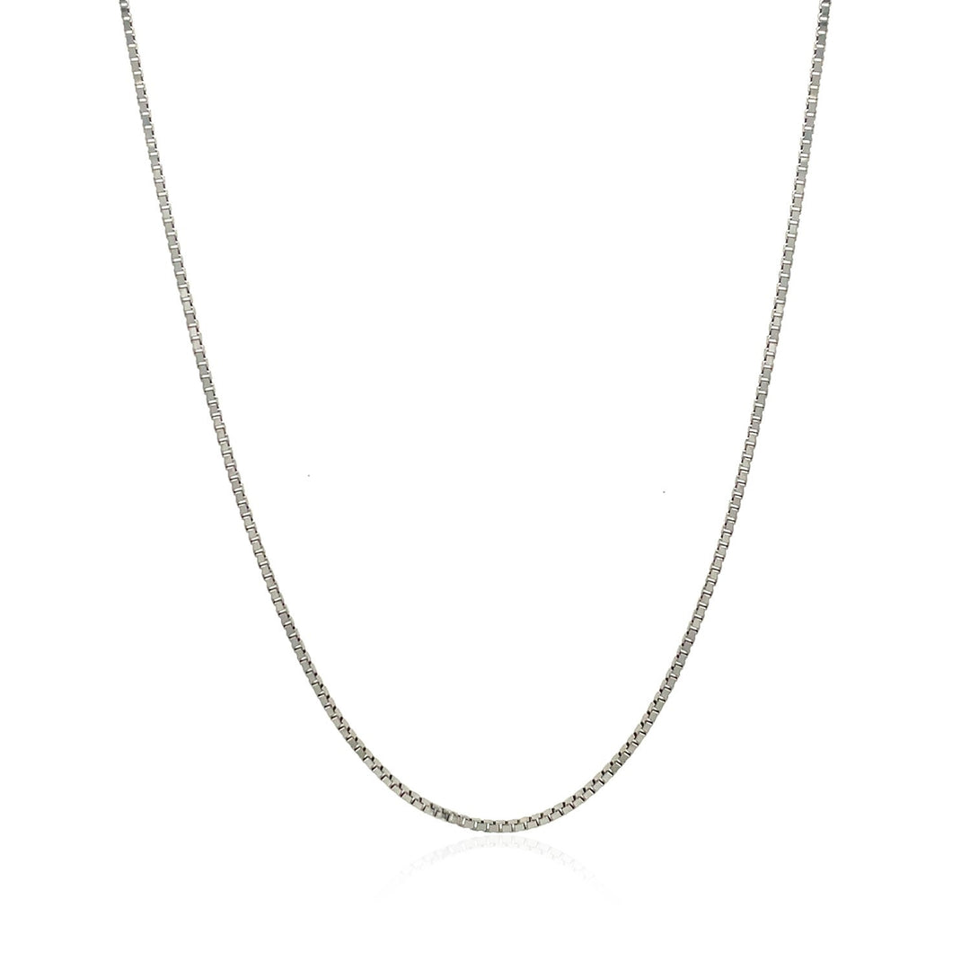 18k White Gold Classic Box Chain 0.9 mm