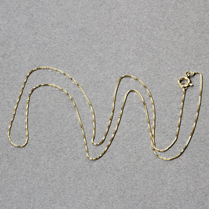 14k Yellow Gold Classic Box Chain 0.45mm