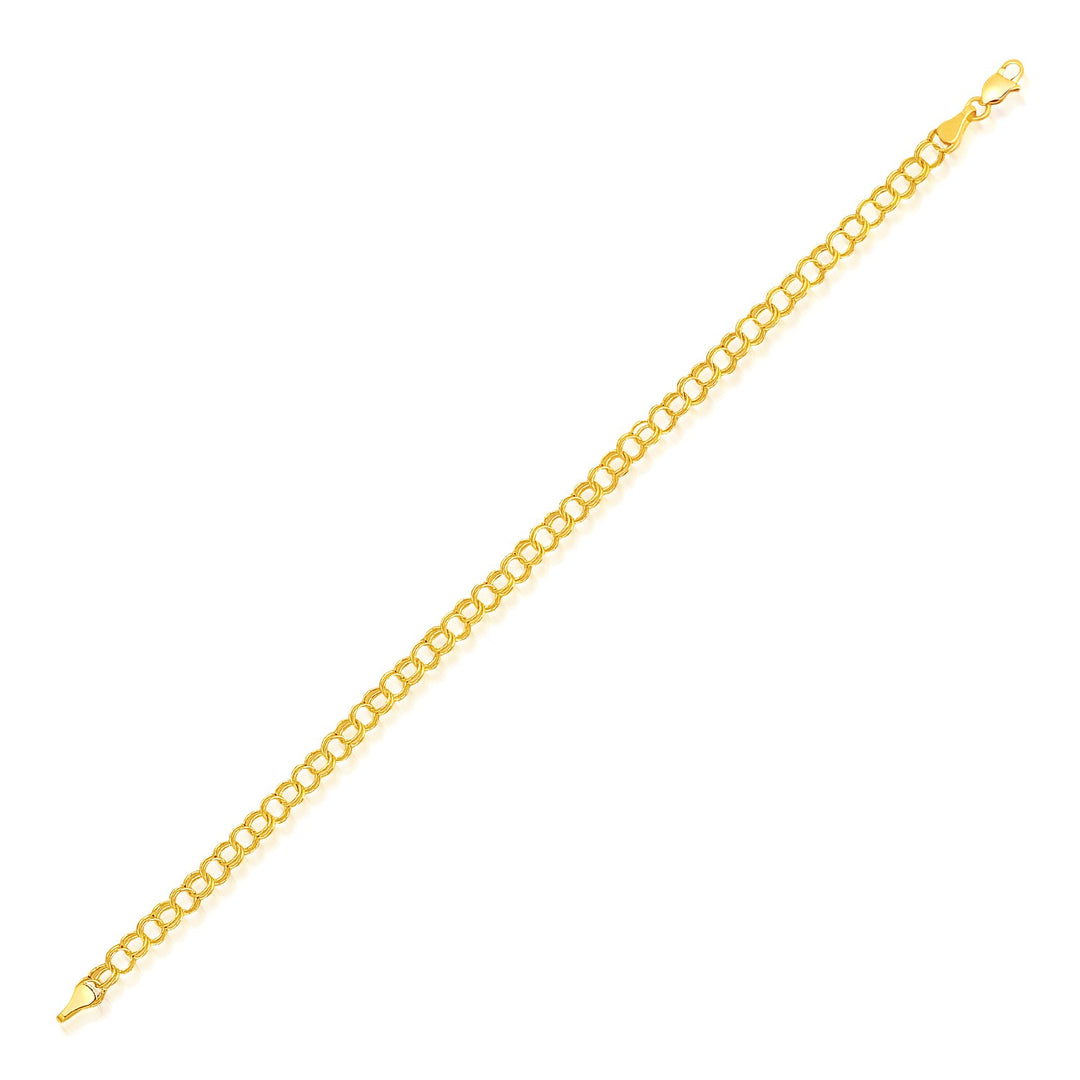 4.0 mm 14k Yellow Gold Lite Charm Bracelet