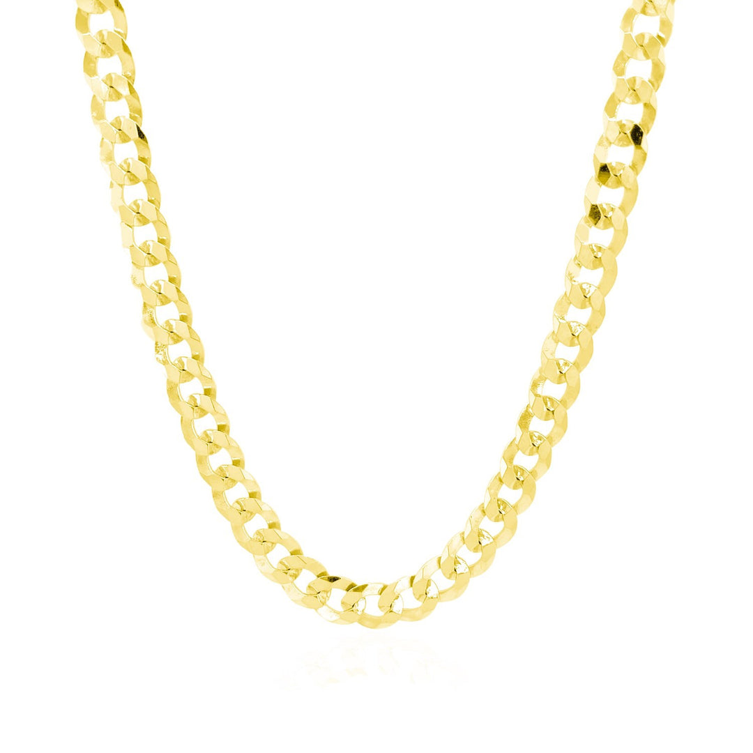 5.7mm 10k Yellow Gold Curb Chain