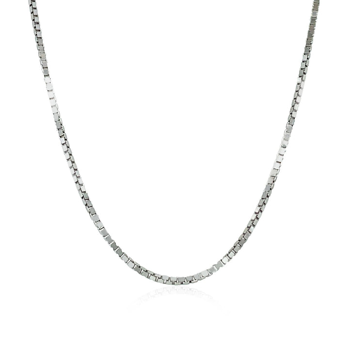 14k White Gold Classic Box Chain 1.1mm