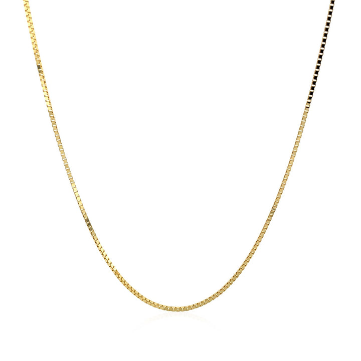 14k Yellow Gold Classic Box Chain 0.8mm