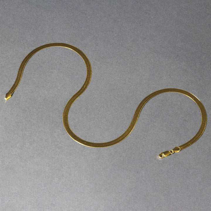 5.0mm 14k Yellow Gold Super Flex Herringbone Chain