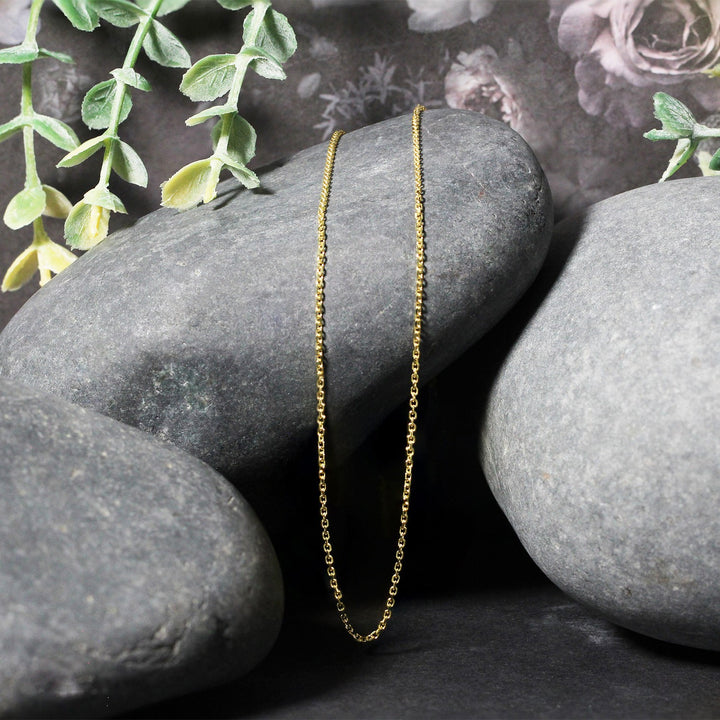 18k Yellow Gold Cable Chain 1.1mm