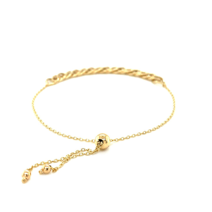 Adjustable Chain Bracelet in 14k Yellow Gold