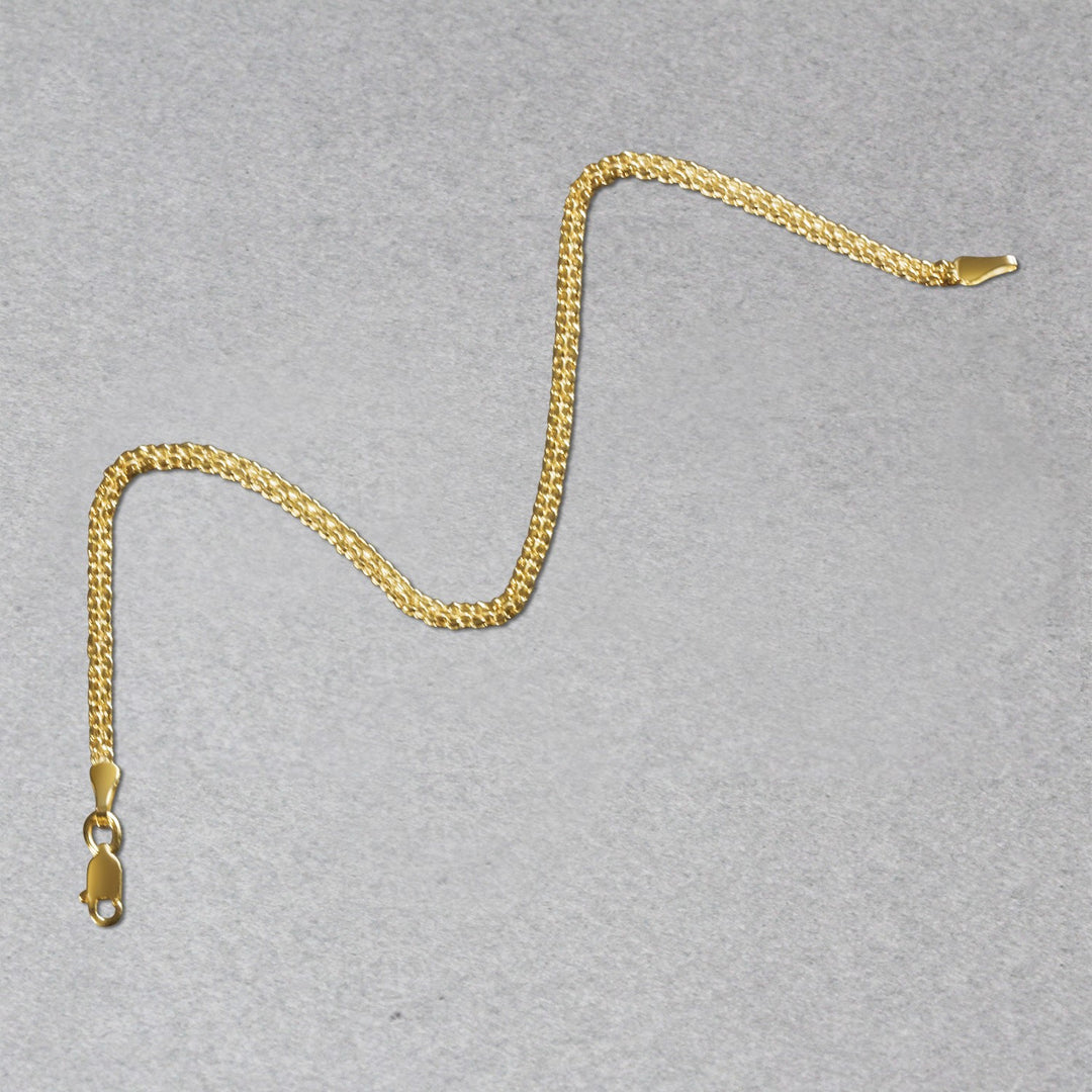 2.5mm 14k Yellow Gold Bismark Bracelet