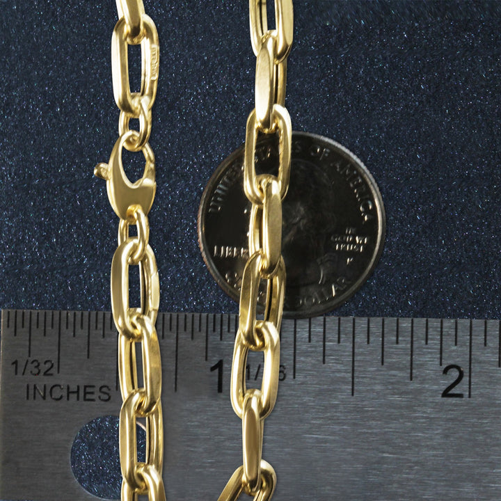 14k Yellow Gold French Cable Link Bracelet (6mm)