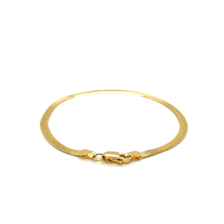 Imperial Herringbone Bracelet in 10k Yellow Gold (2.8 mm)