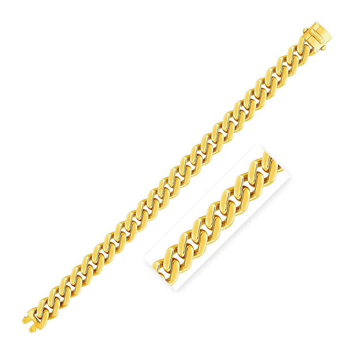 14k Yellow Gold Polished Curb Chain Bracelet